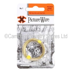 X Picture Wire No. 1 Brass